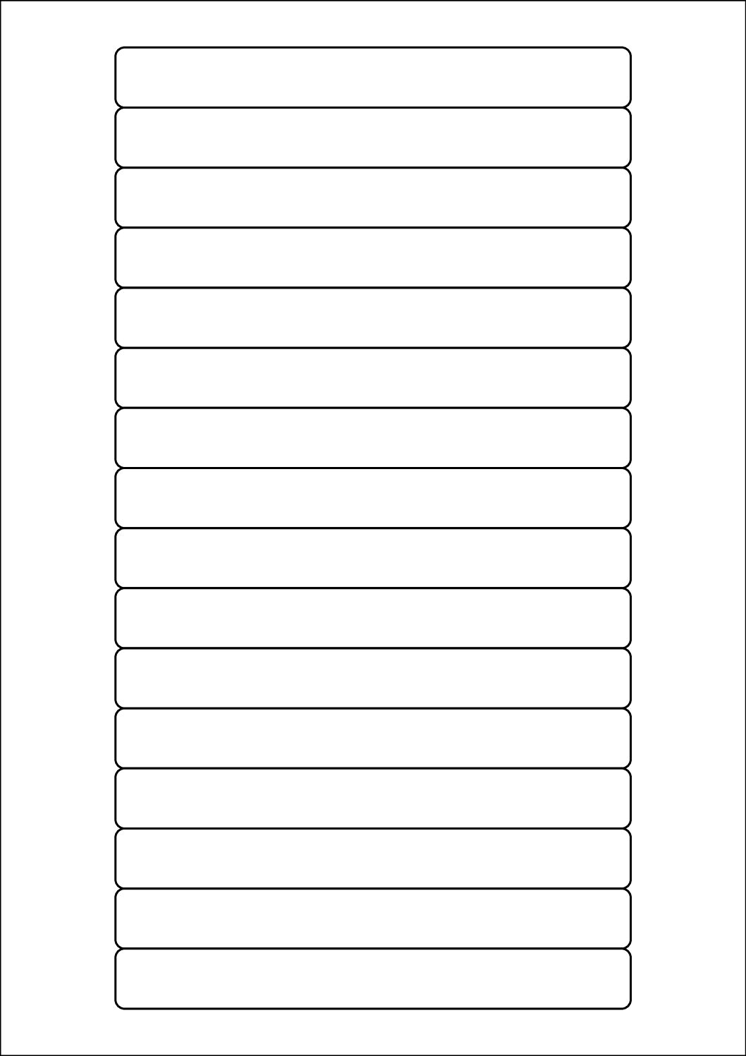 Rectangle Sticker Labels 145mm x 16.9mm