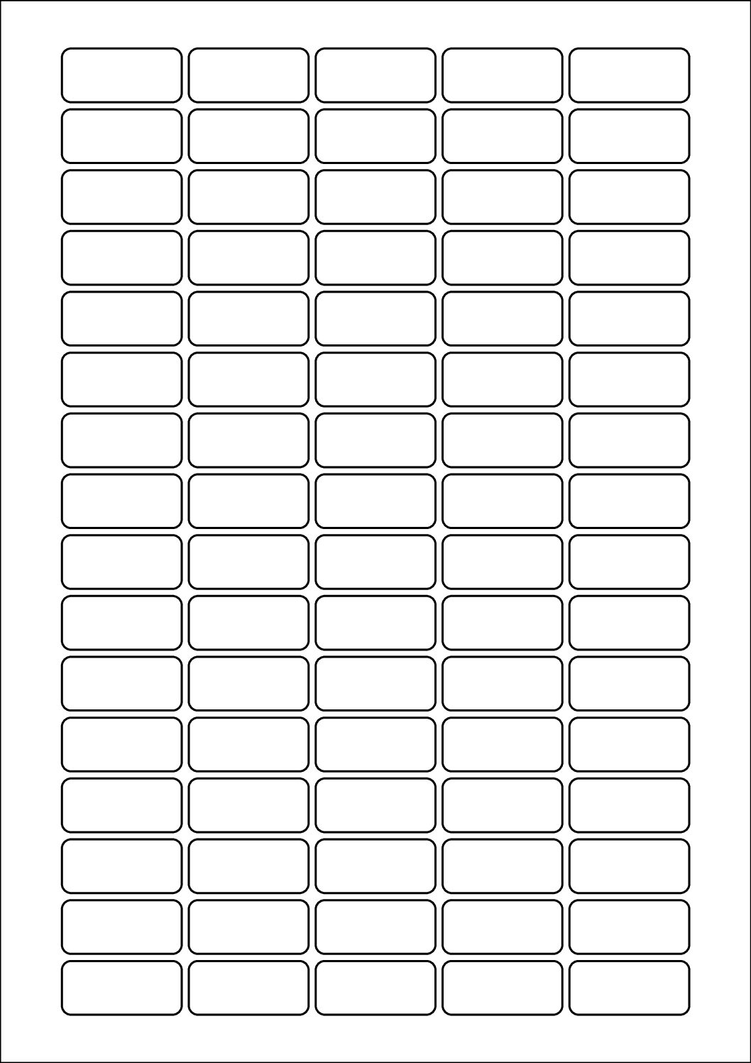 Rectangle Sticker Labels 33.5mm x 15mm