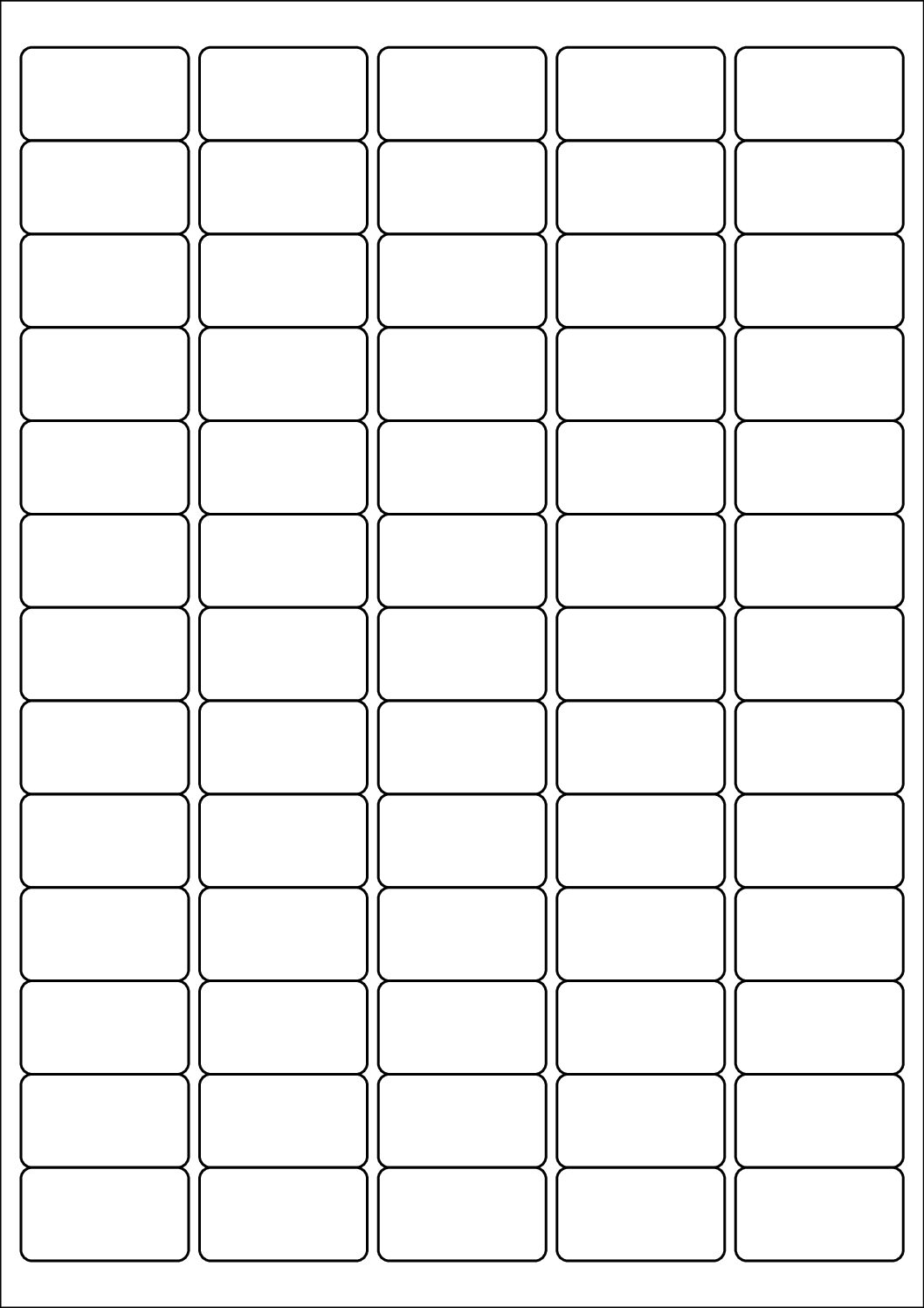 Rectangle Sticker Labels 38.1mm x 21.2mm