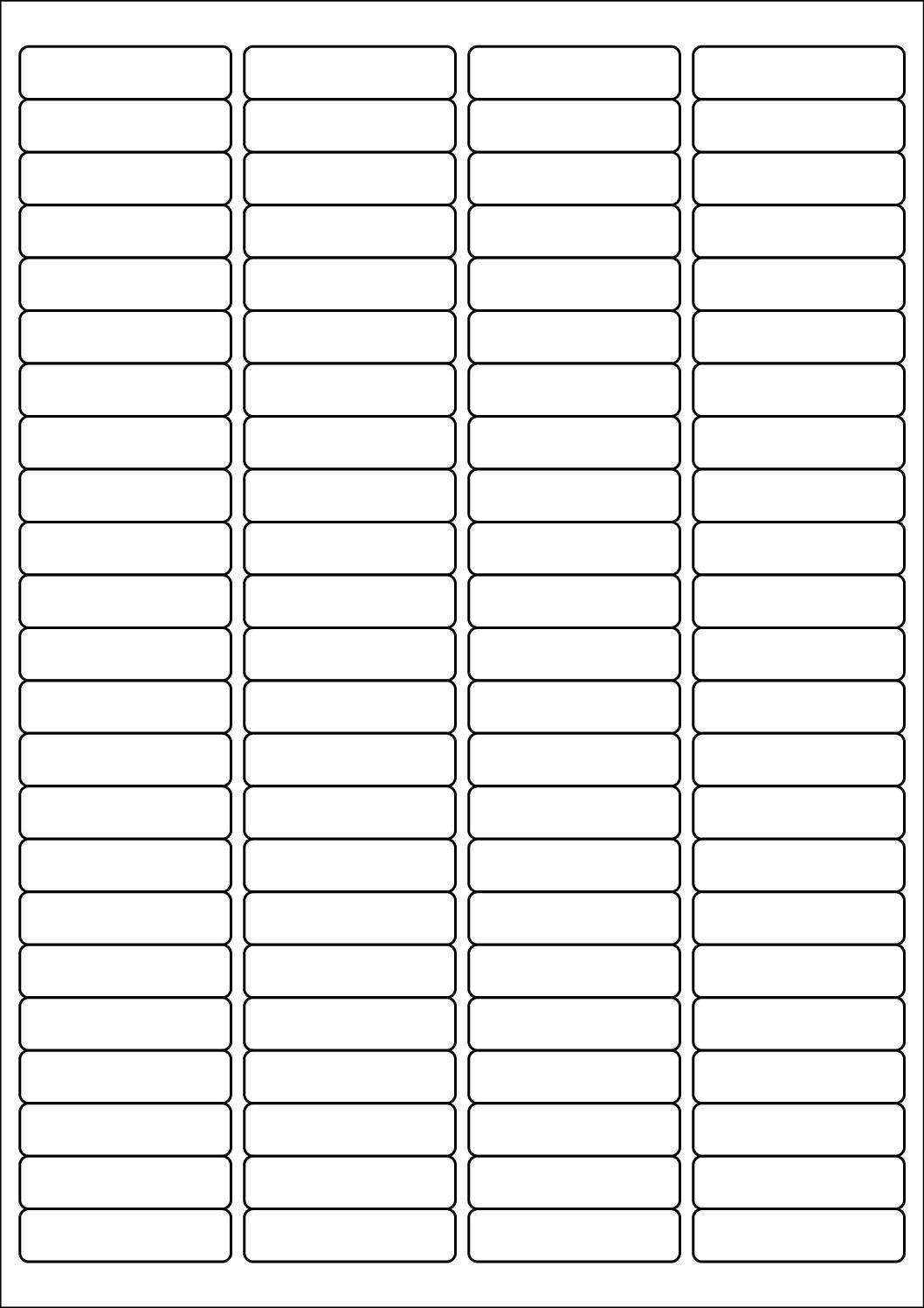 Rectangle Sticker Labels 48mm x 12mm