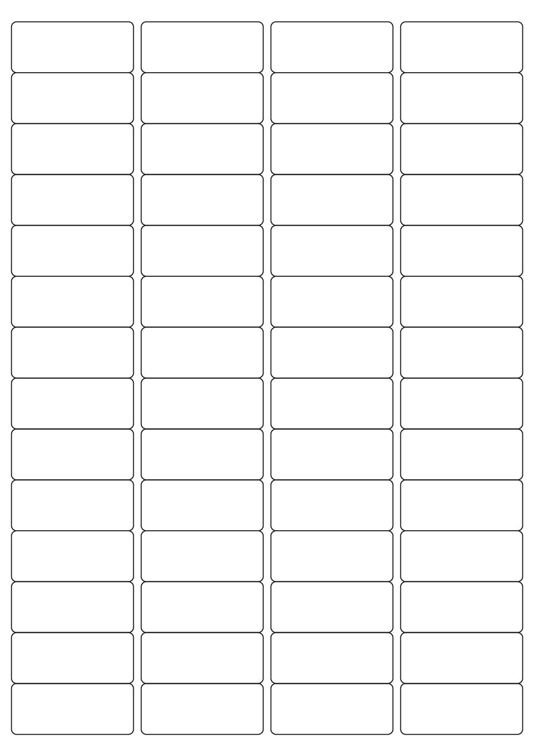 Rectangle Sticker Labels 48mm x 20mm