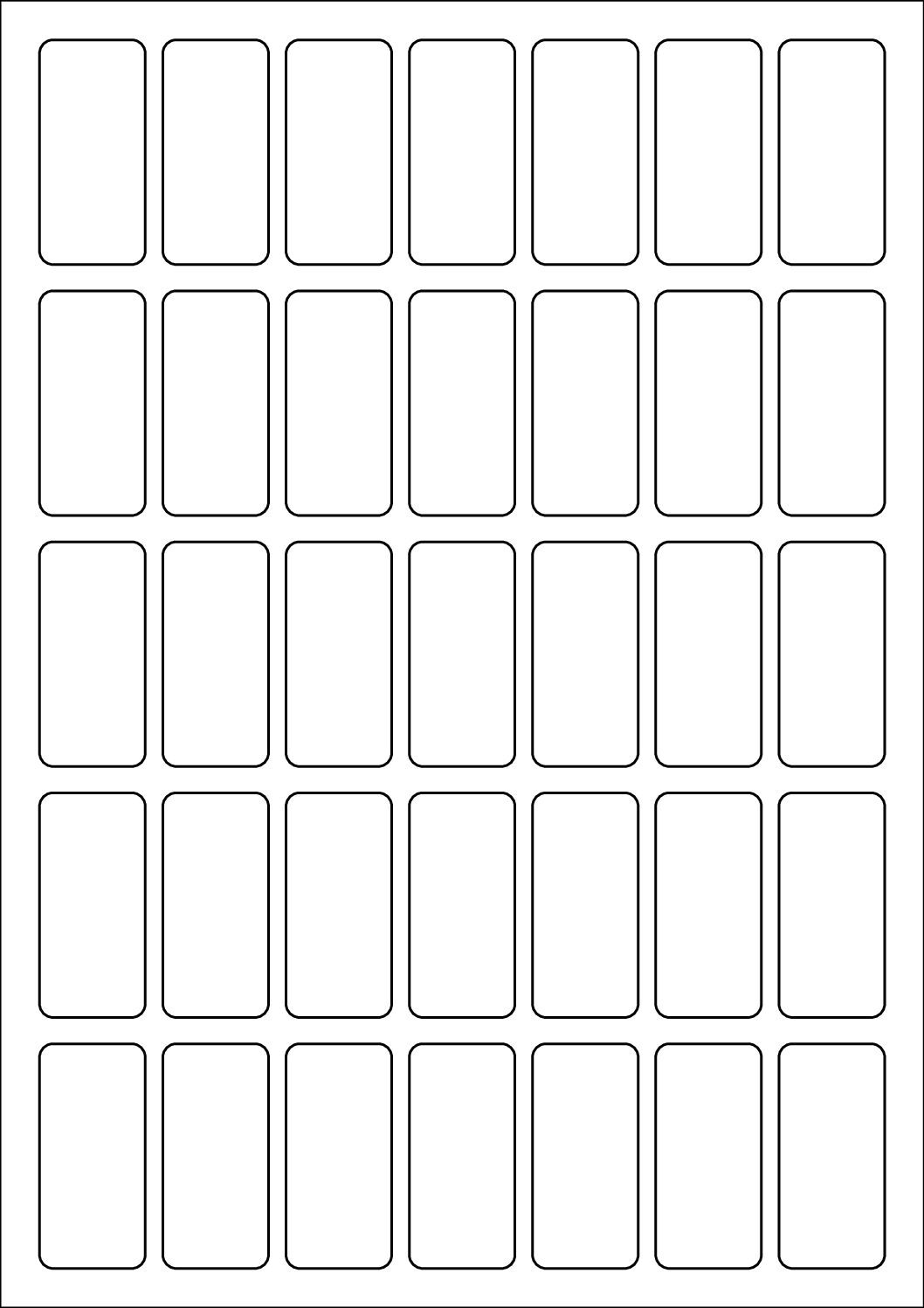 Rectangle Sticker Labels 51mm x 24mm