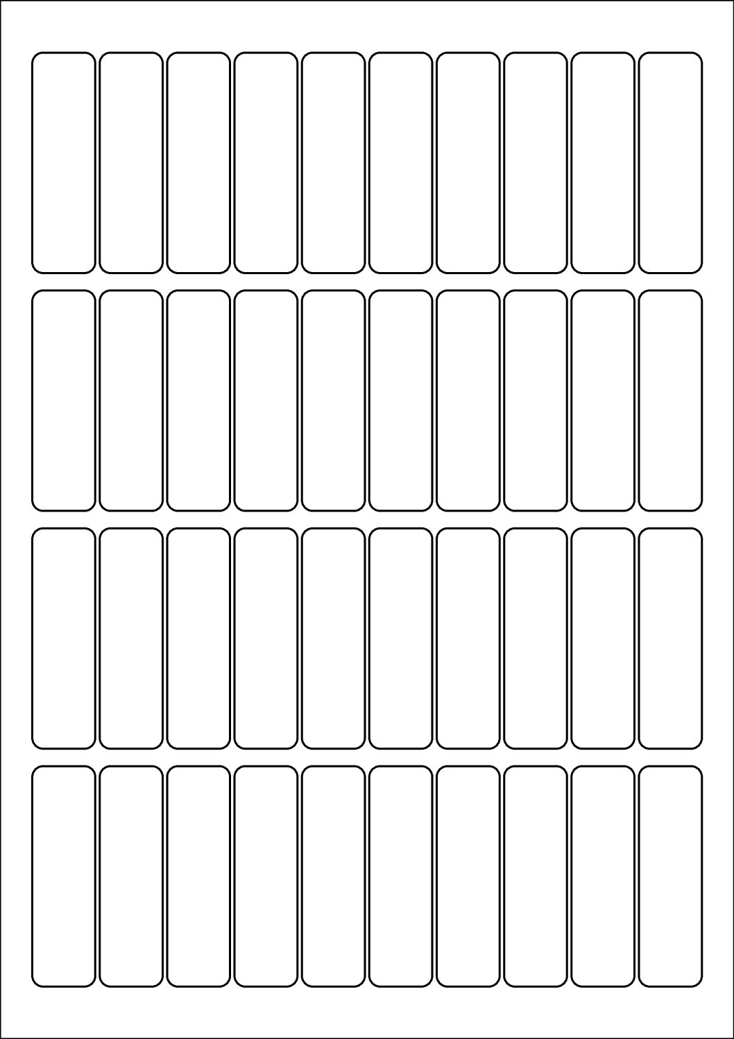 Rectangle Sticker Labels 63mm x 18mm