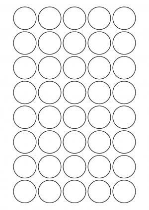 32mm Diameter Sheet layout