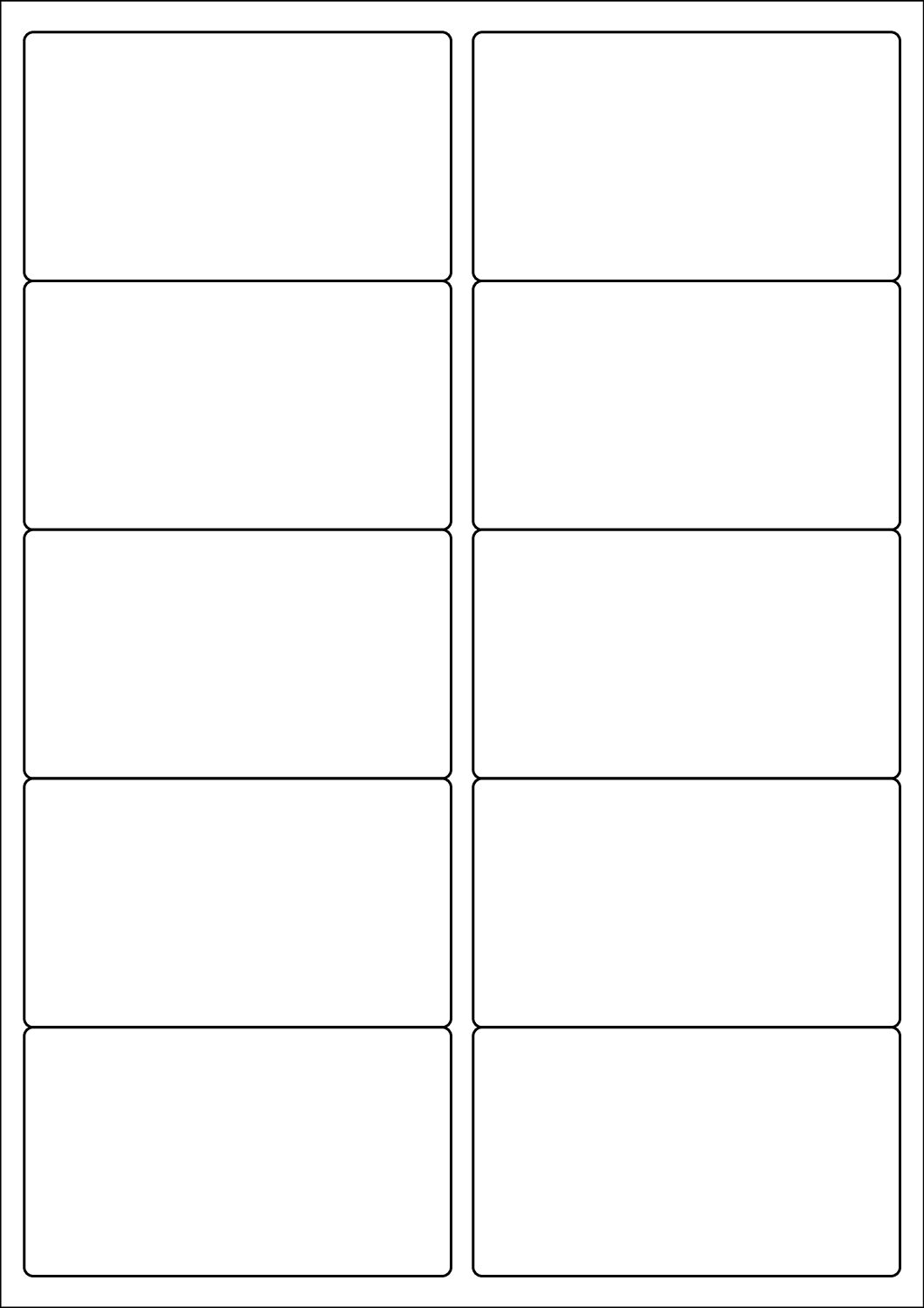 Rectangle Sticker Labels 97mm x 56.5mm