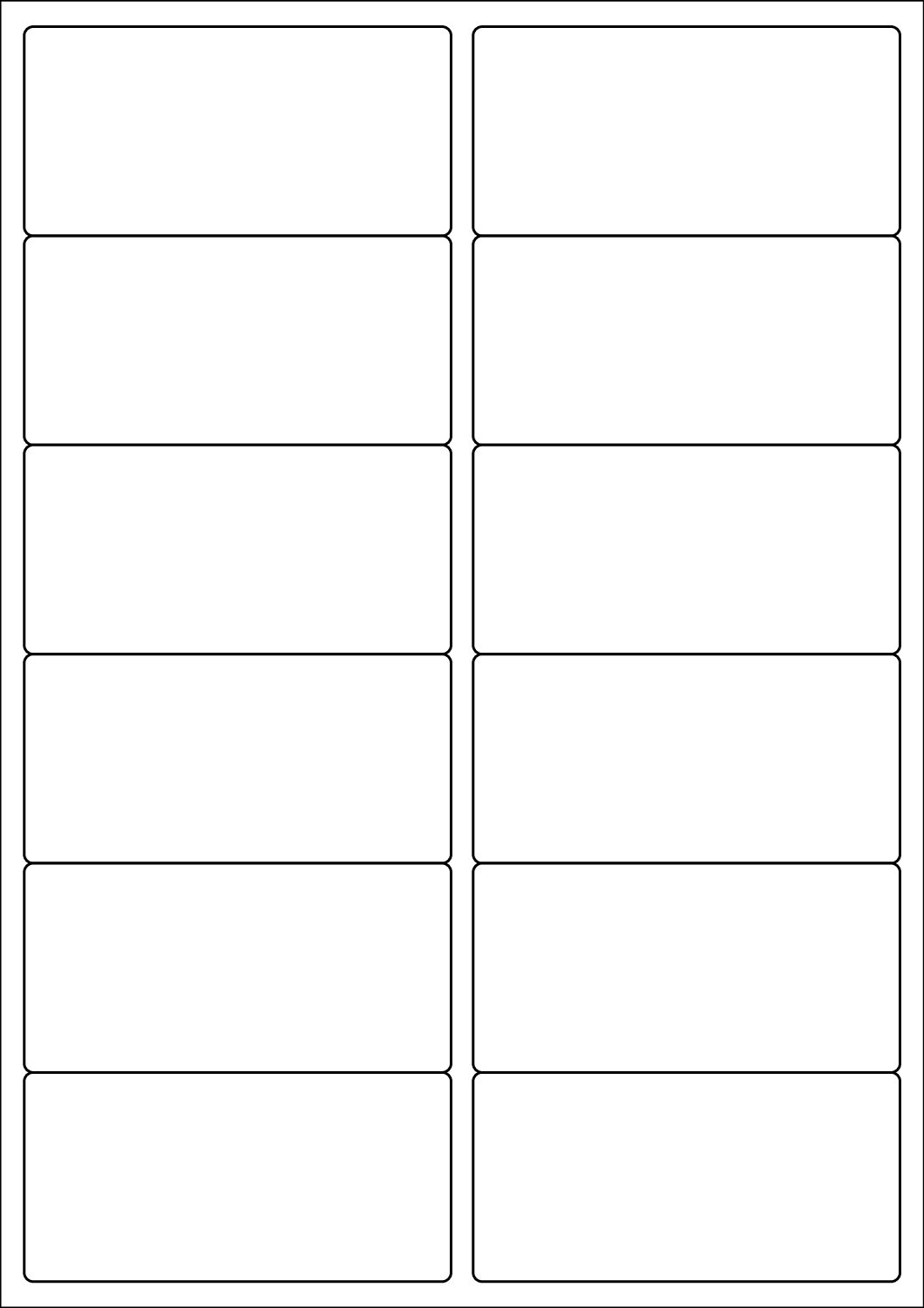 Rectangle Sticker Labels 97mm x 47.5mm