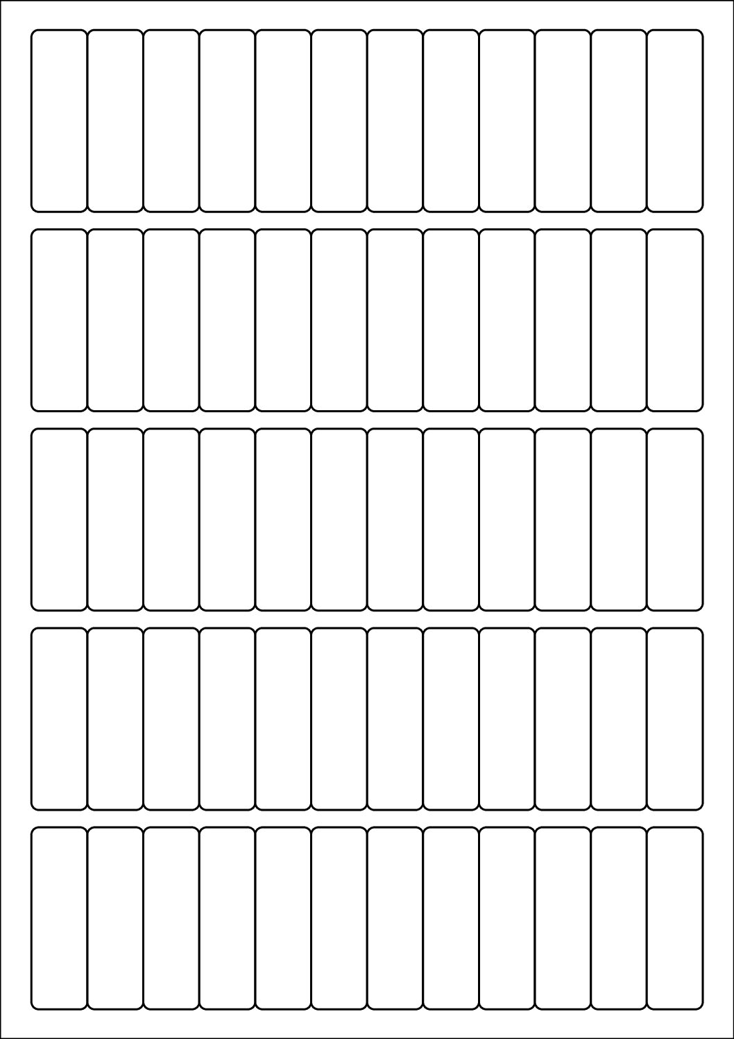 Rectangle Sticker Labels 52mm x 16mm