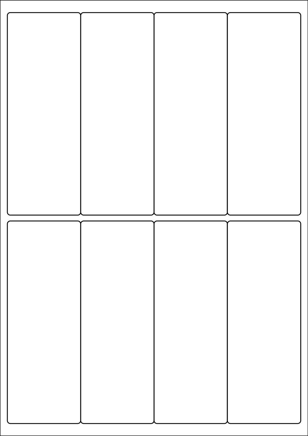 Rectangle Sticker Labels 138mm x 50mm