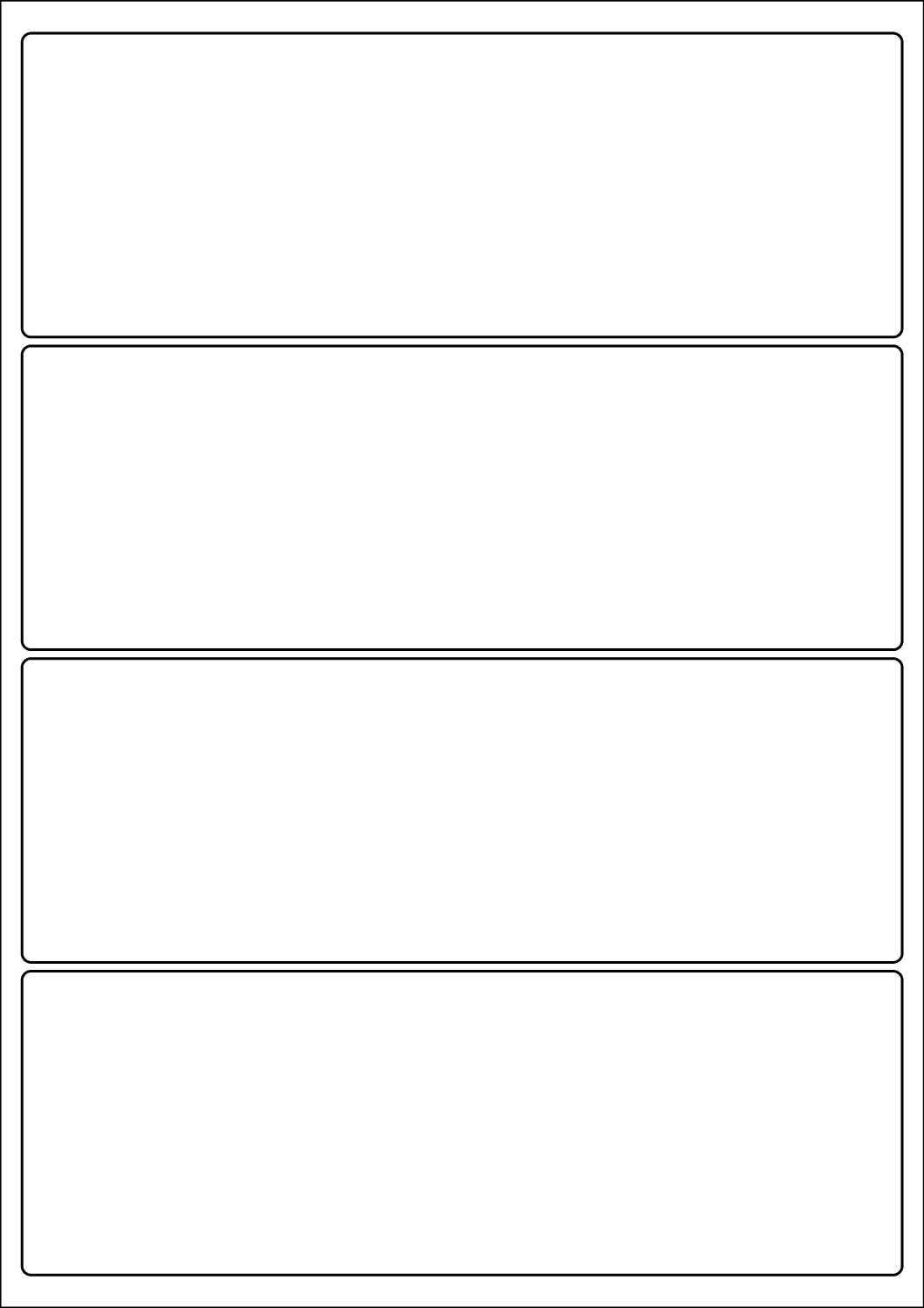 Rectangle Sticker Labels 200mm x 69mm