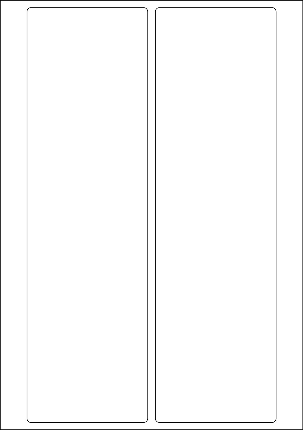 Rectangle Sticker Labels 287mm x 84mm