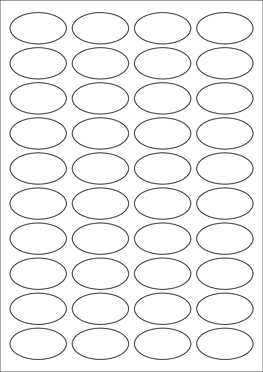 Oval Sticker Labels 45mm x 25mm