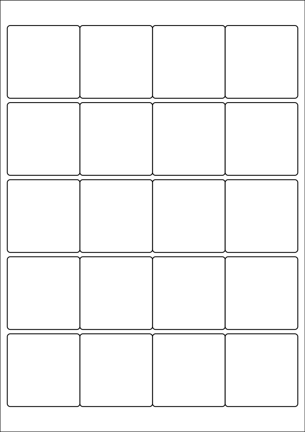 Square Sticker Labels 50mm x 50mm (20 per sheet)