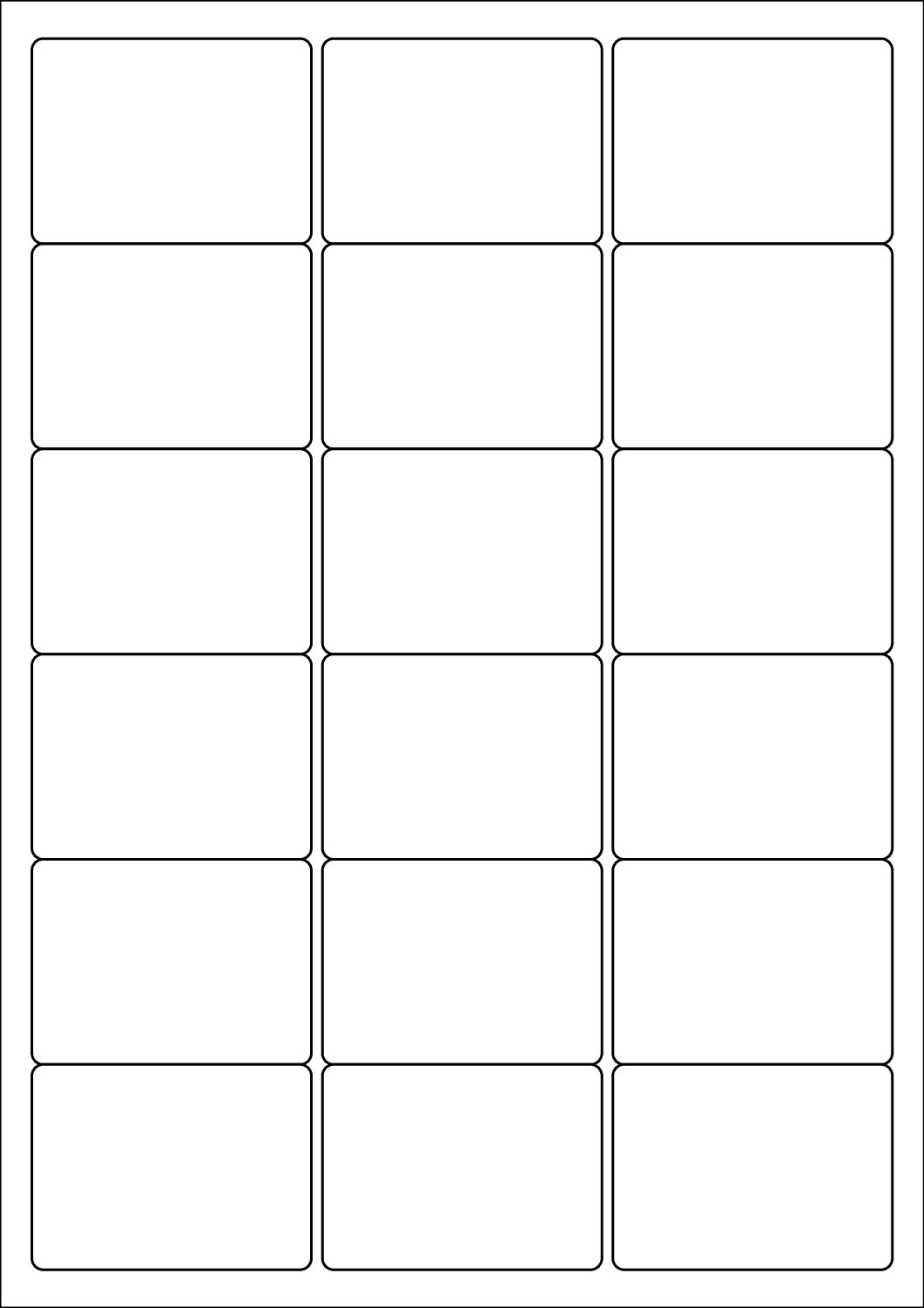 Rectangle Sticker Labels 63.5mm x 46.6mm