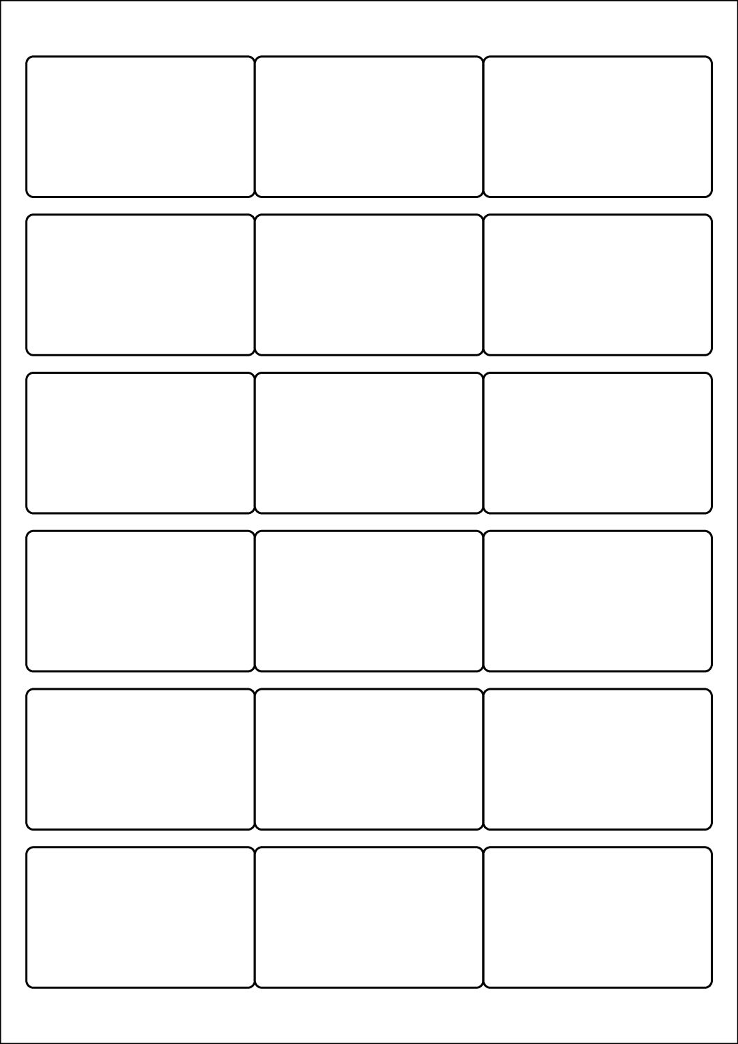 Rectangle Sticker Labels 65mm x 40mm