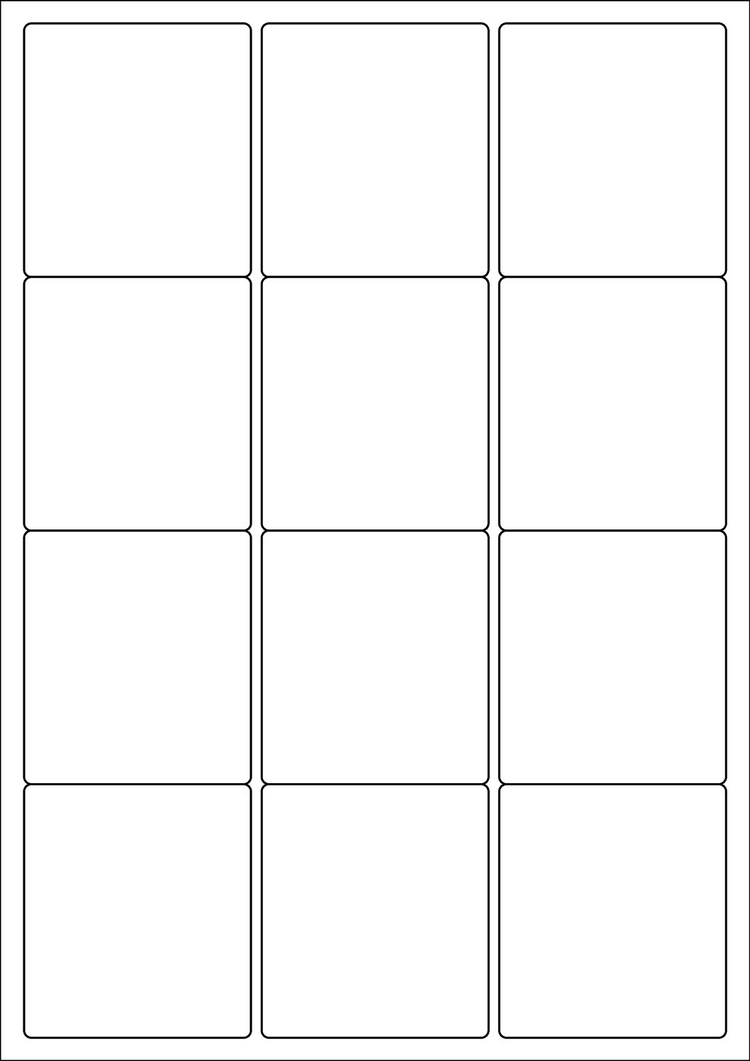 Rectangle Sticker Labels 71mm x 63.5mm