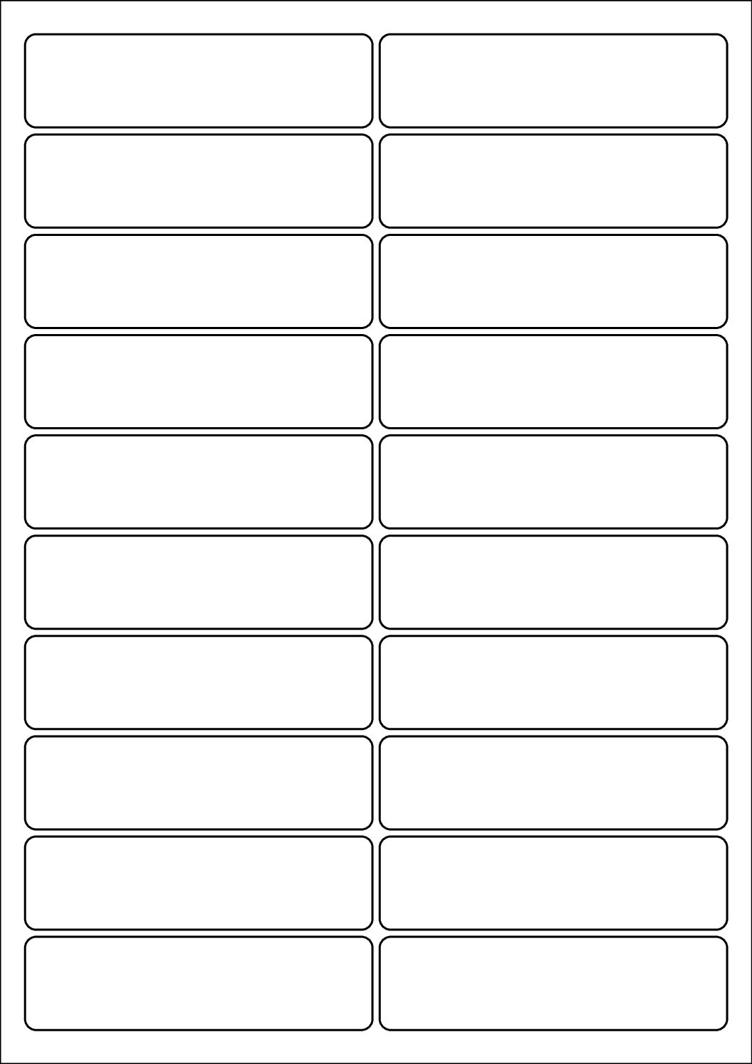 Rectangle Sticker Labels 97mm x 26mm