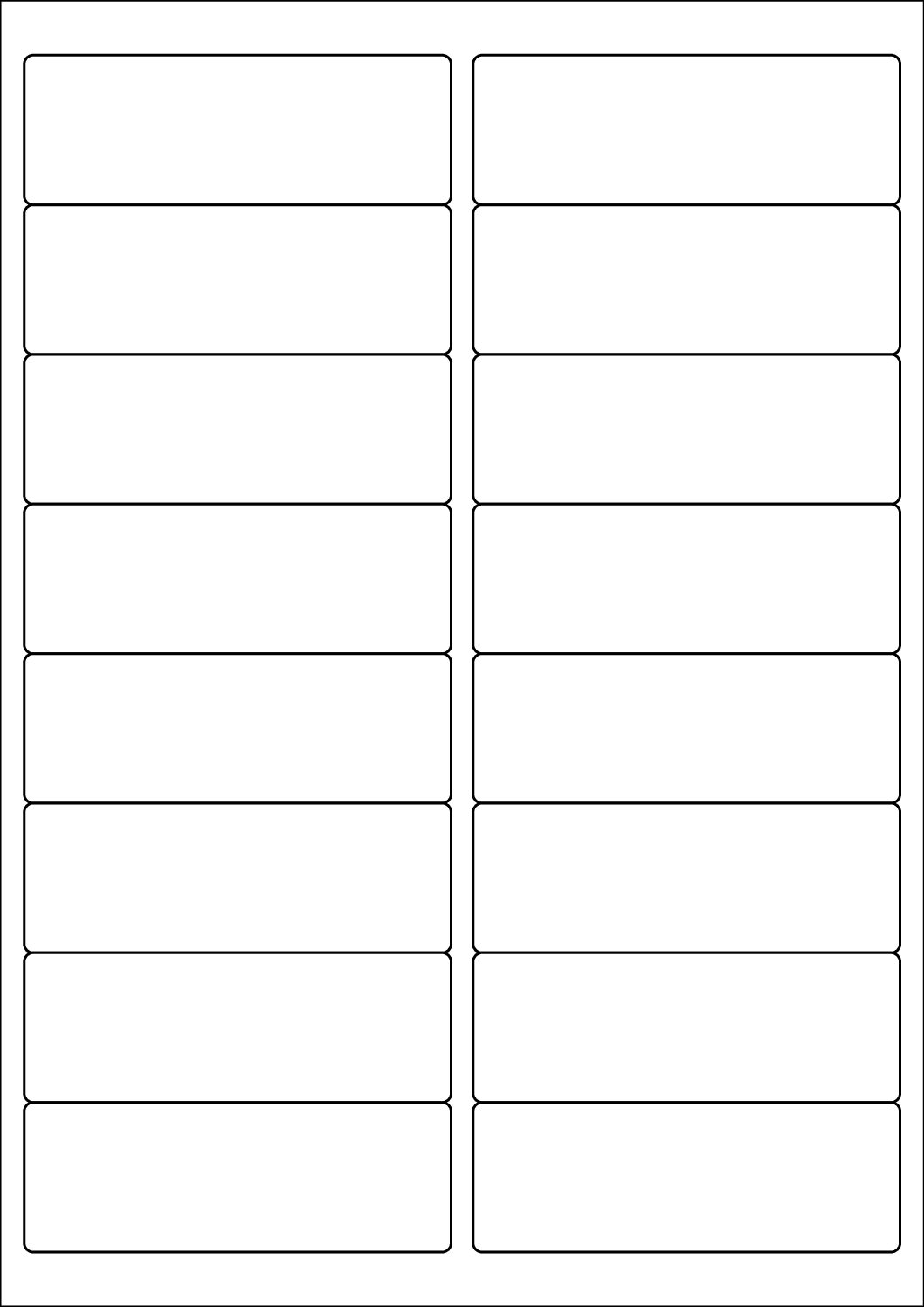 Rectangle Sticker Labels 97mm x 34mm