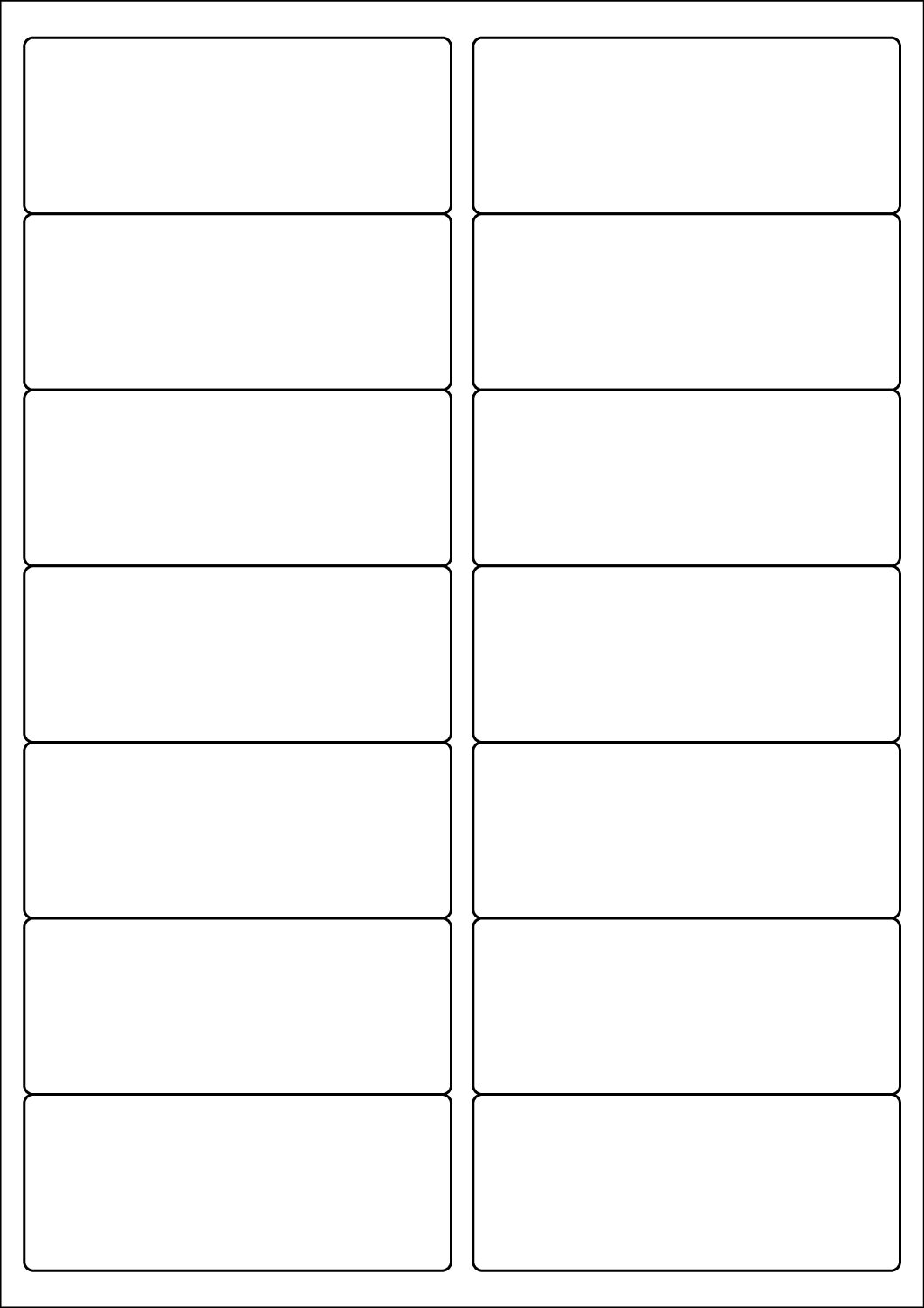 Rectangle Sticker Labels 97mm x 40mm