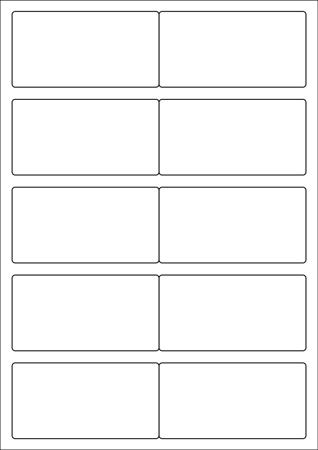 Rectangle Sticker Labels 97mm x 50mm