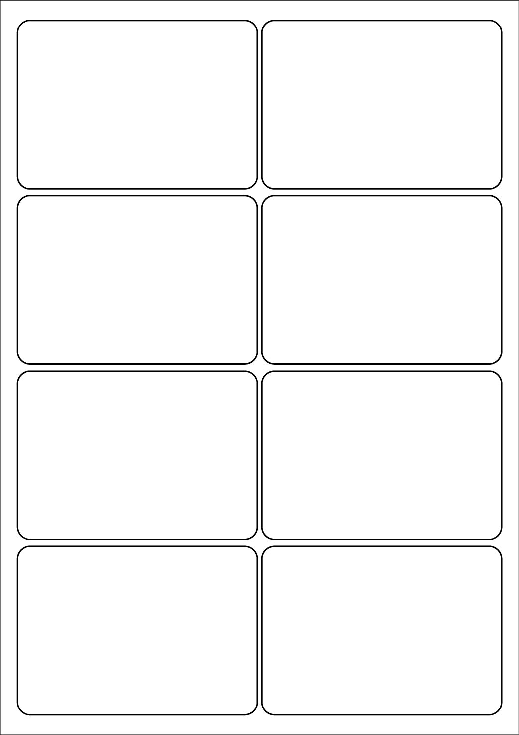 Rectangle Sticker Labels 97mm x 68mm