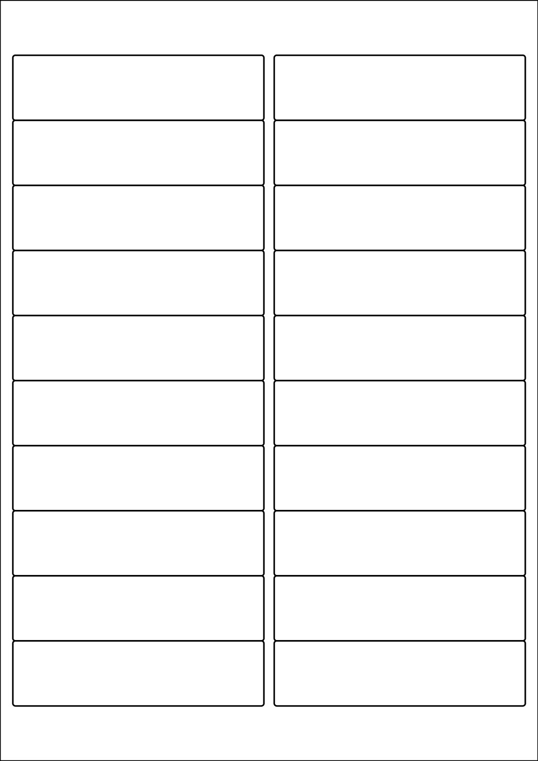 Rectangle Sticker Labels 98mm x 25.4mm