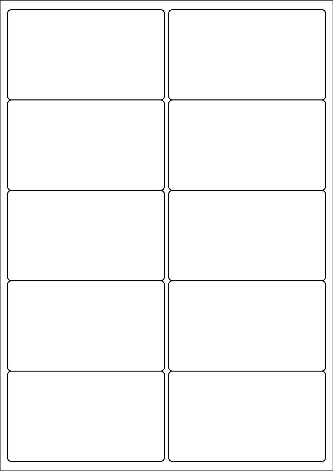 Rectangle Sticker Labels 99mm x 57mm