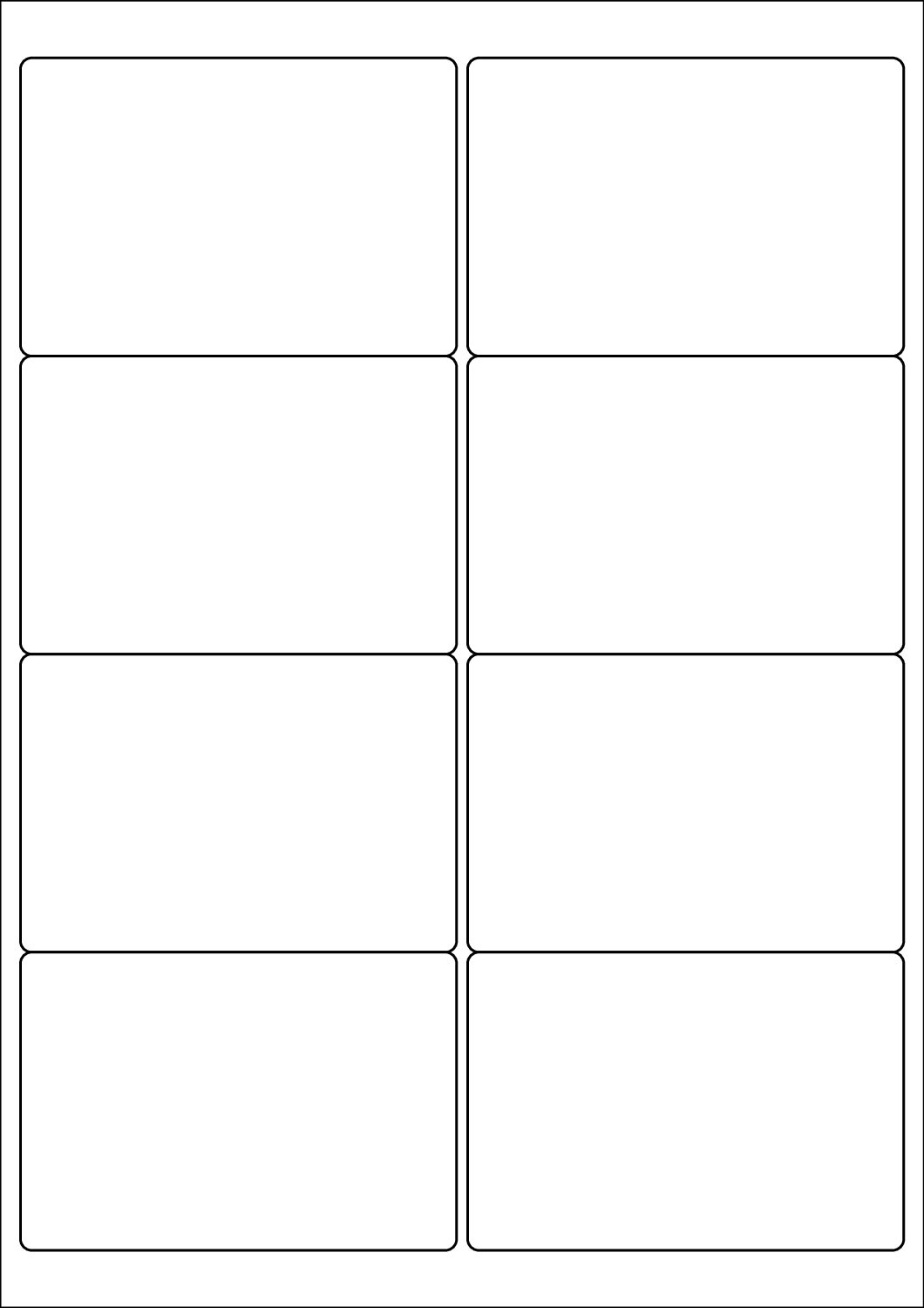 Rectangle Sticker Labels 99.1mm x 67.7mm