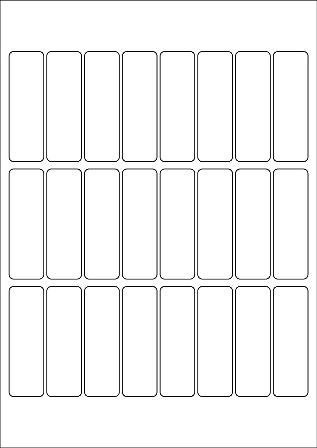 Rectangle Sticker Labels 73mm x 23mm