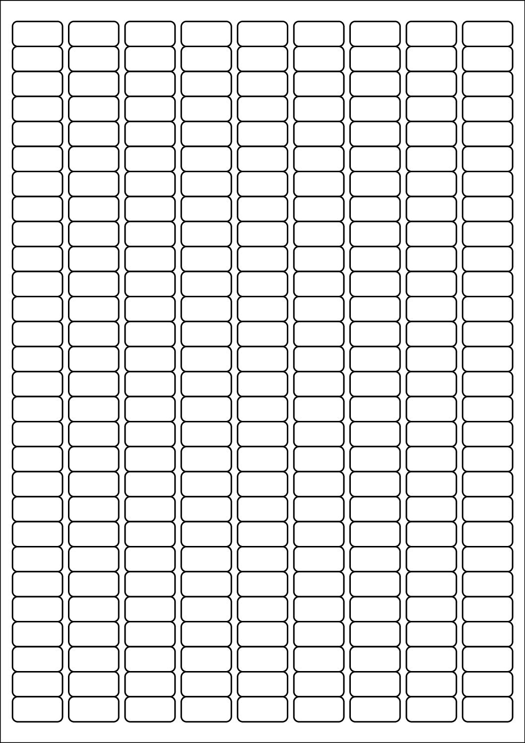 Rectangle Sticker Labels 20mm x 10mm