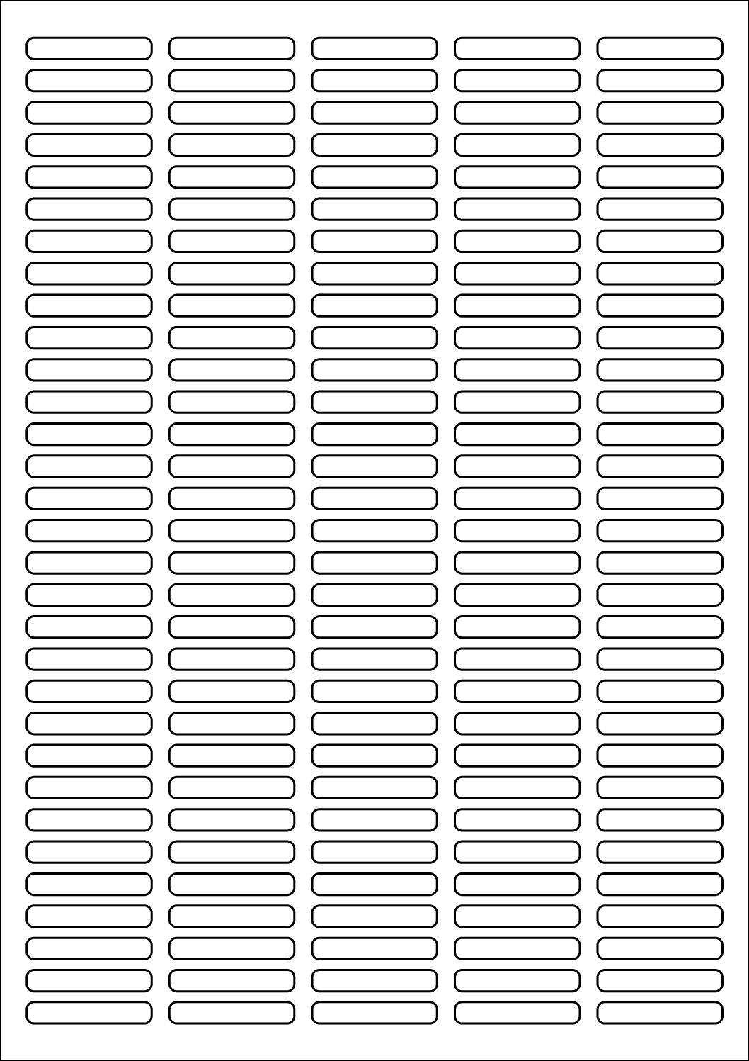 Rectangle Sticker Labels 35mm x 6mm