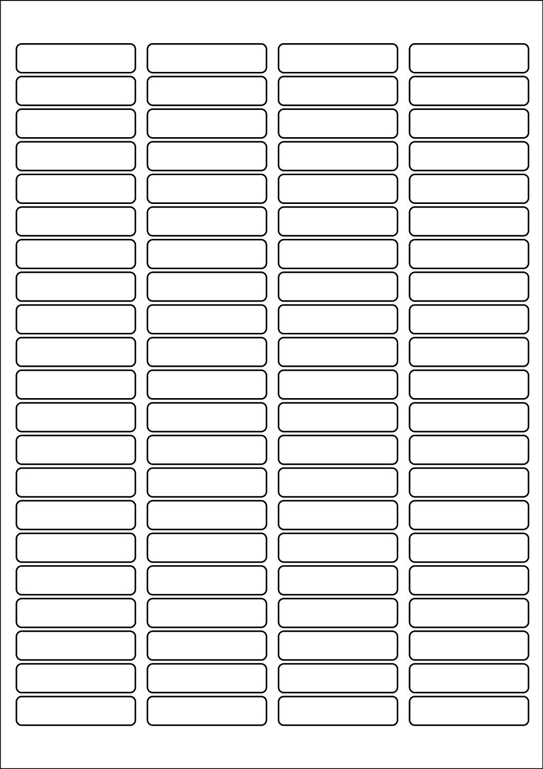 Rectangle Sticker Labels 46mm x 11.1mm