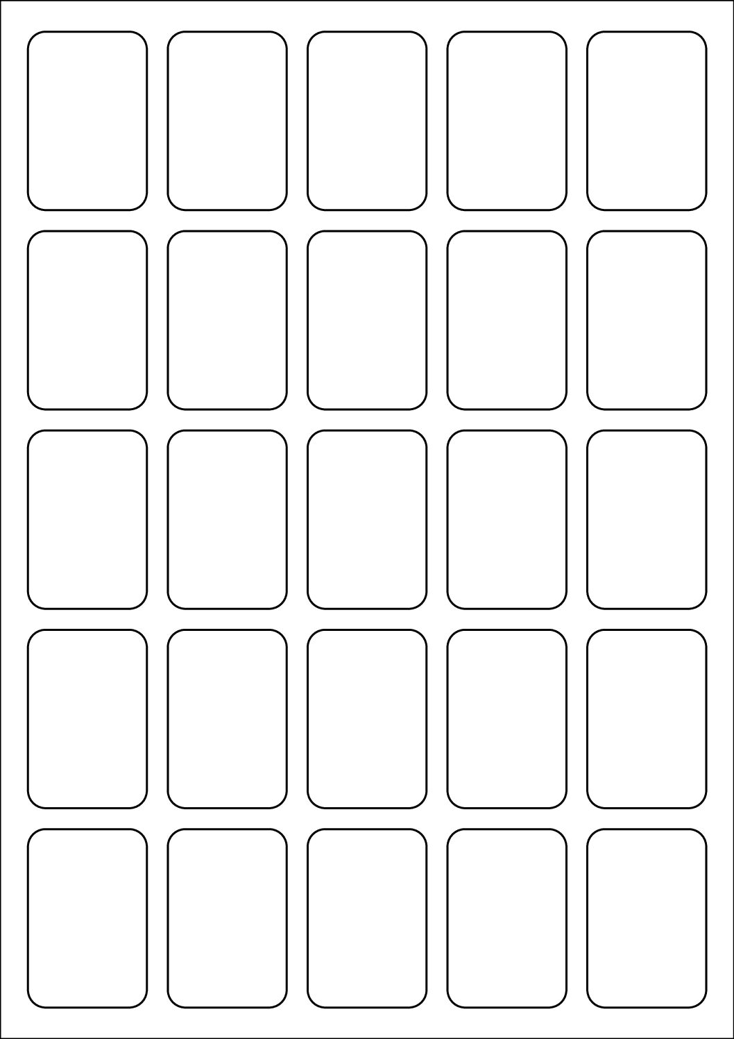 Rectangle Sticker Labels 51mm x 34mm