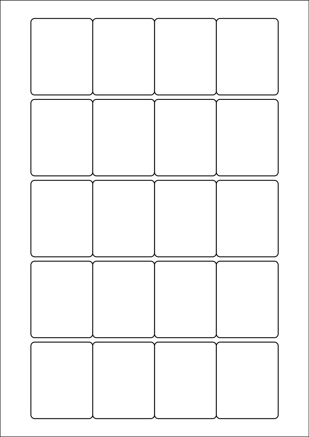 Rectangle Sticker Labels 52mm x 42mm