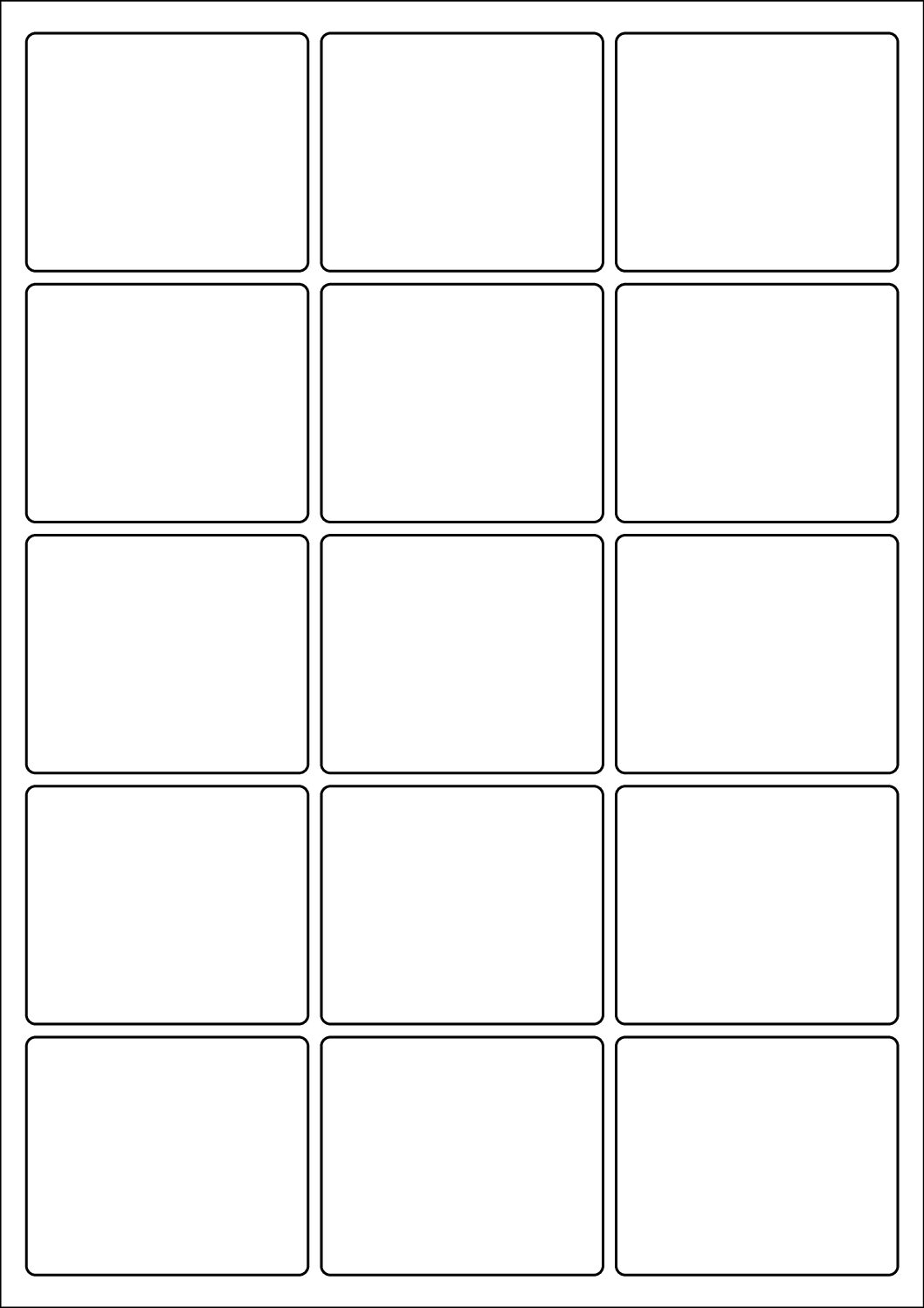 Rectangle Sticker Labels 64mm x 54mm