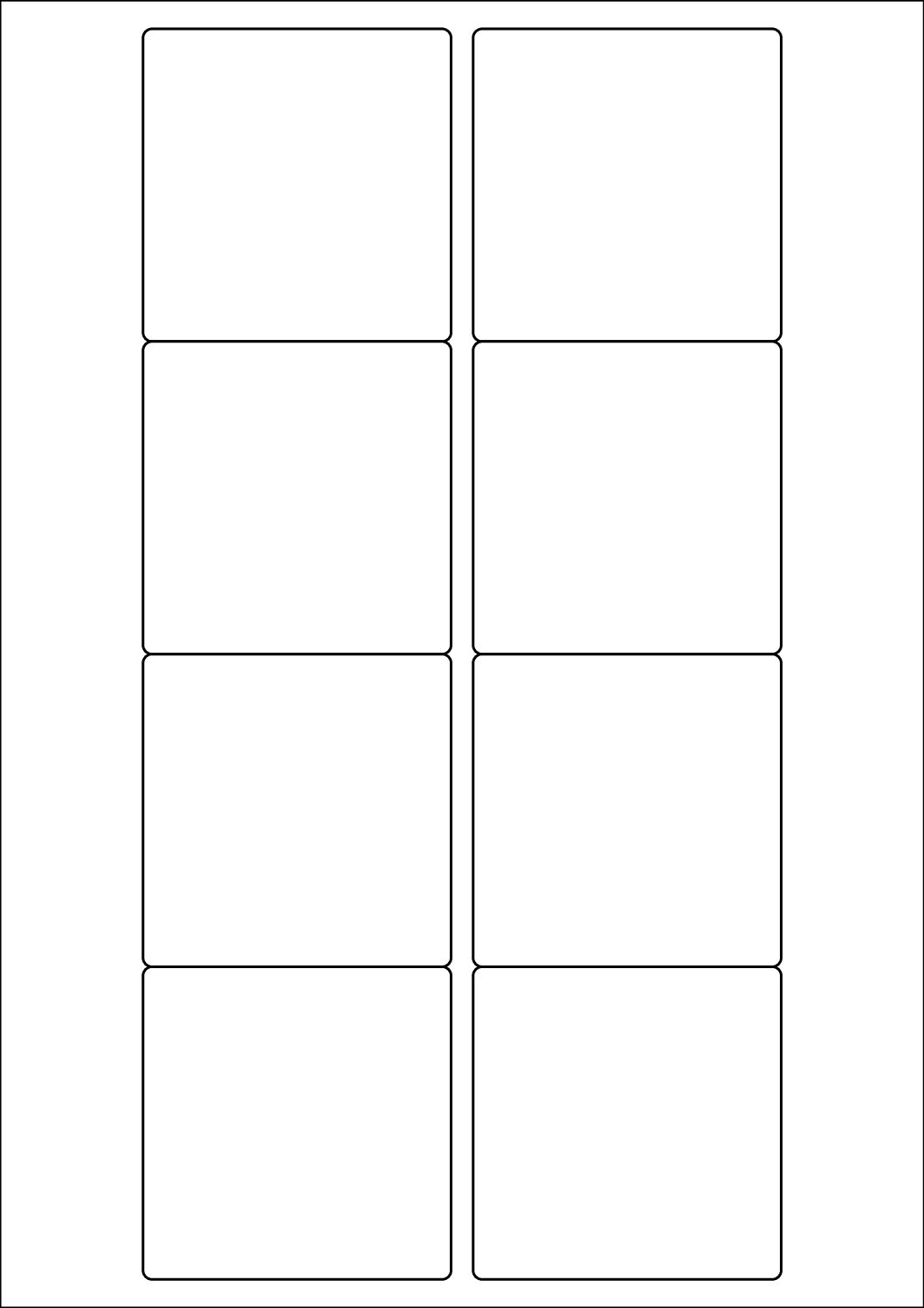 Rectangle Sticker Labels 71mm x 70mm