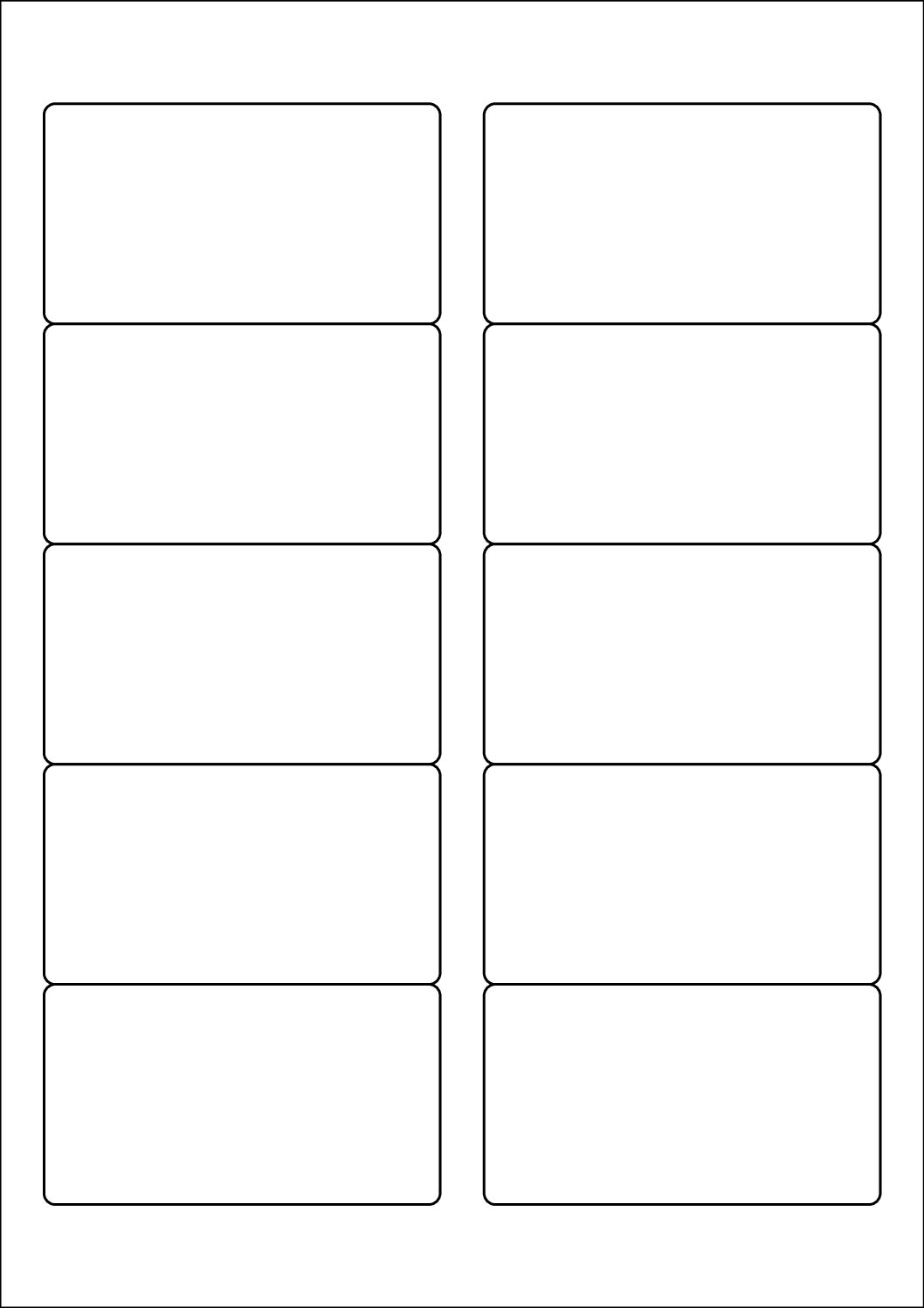 Rectangle Sticker Labels 90mm x 50mm