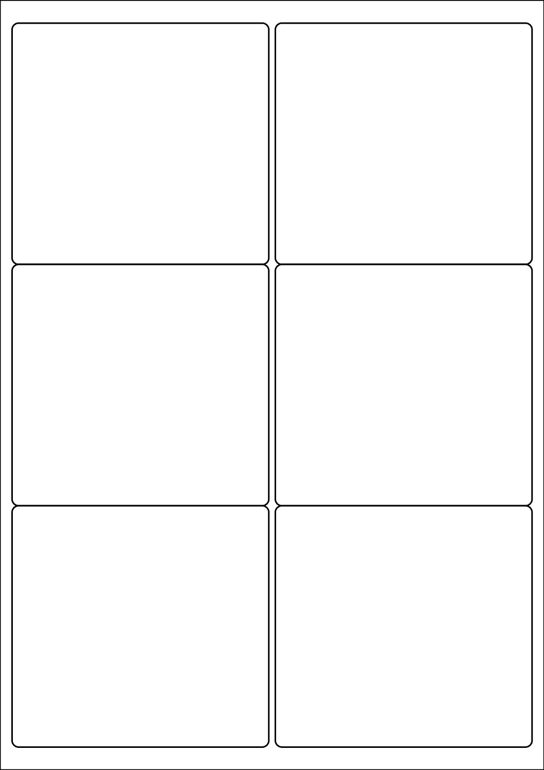 Rectangle Sticker Labels 99.1mm x 93.1mm