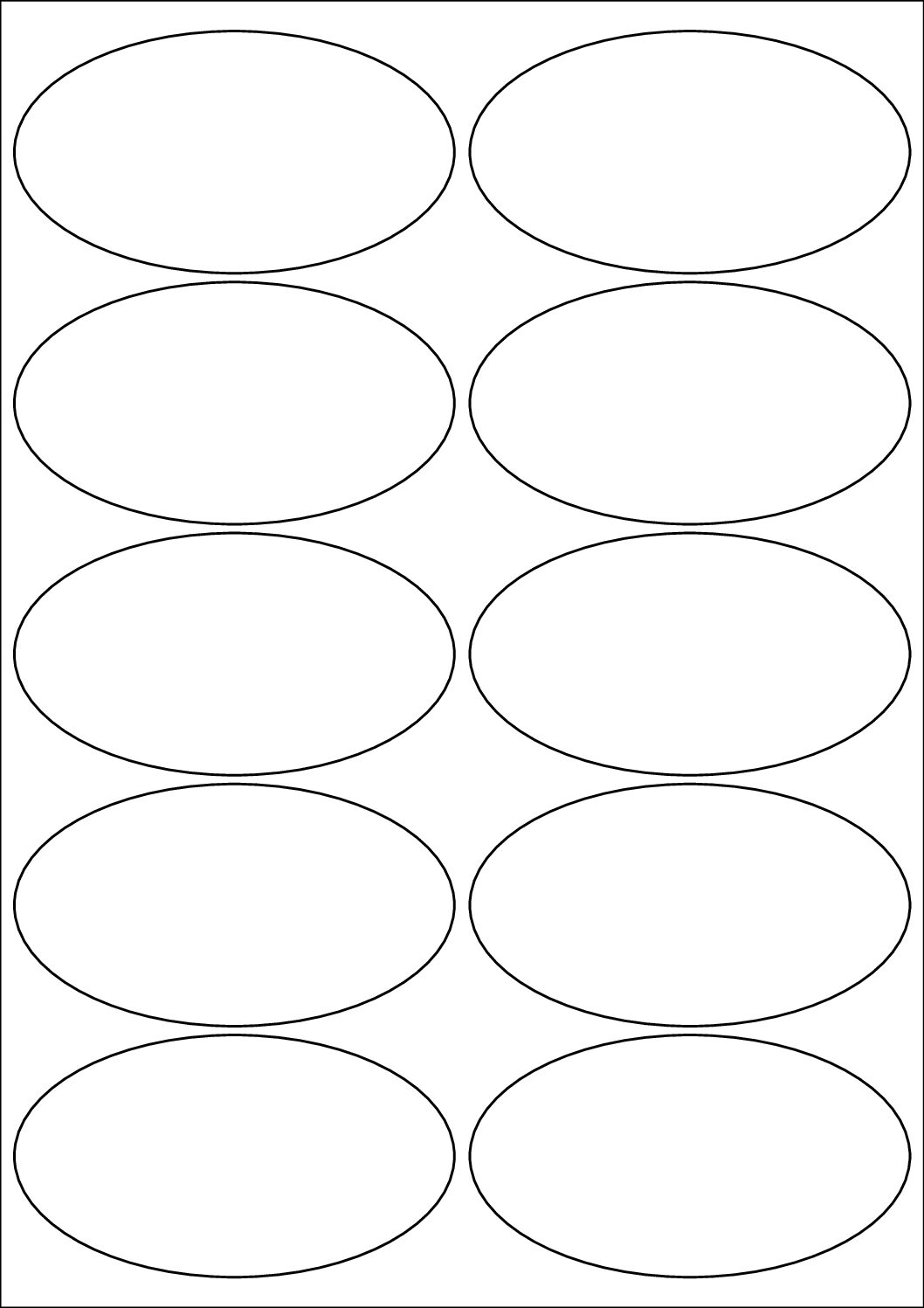 Oval Sticker Labels 100mm x 55mm