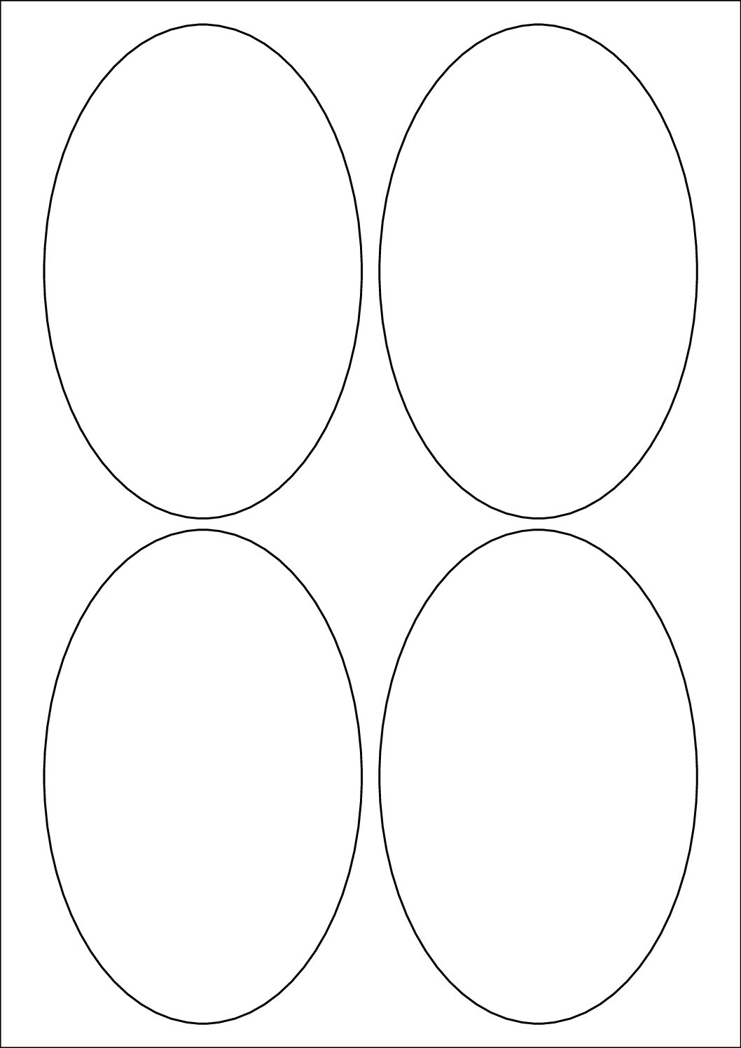 Oval Sticker Labels 140mm x 90mm