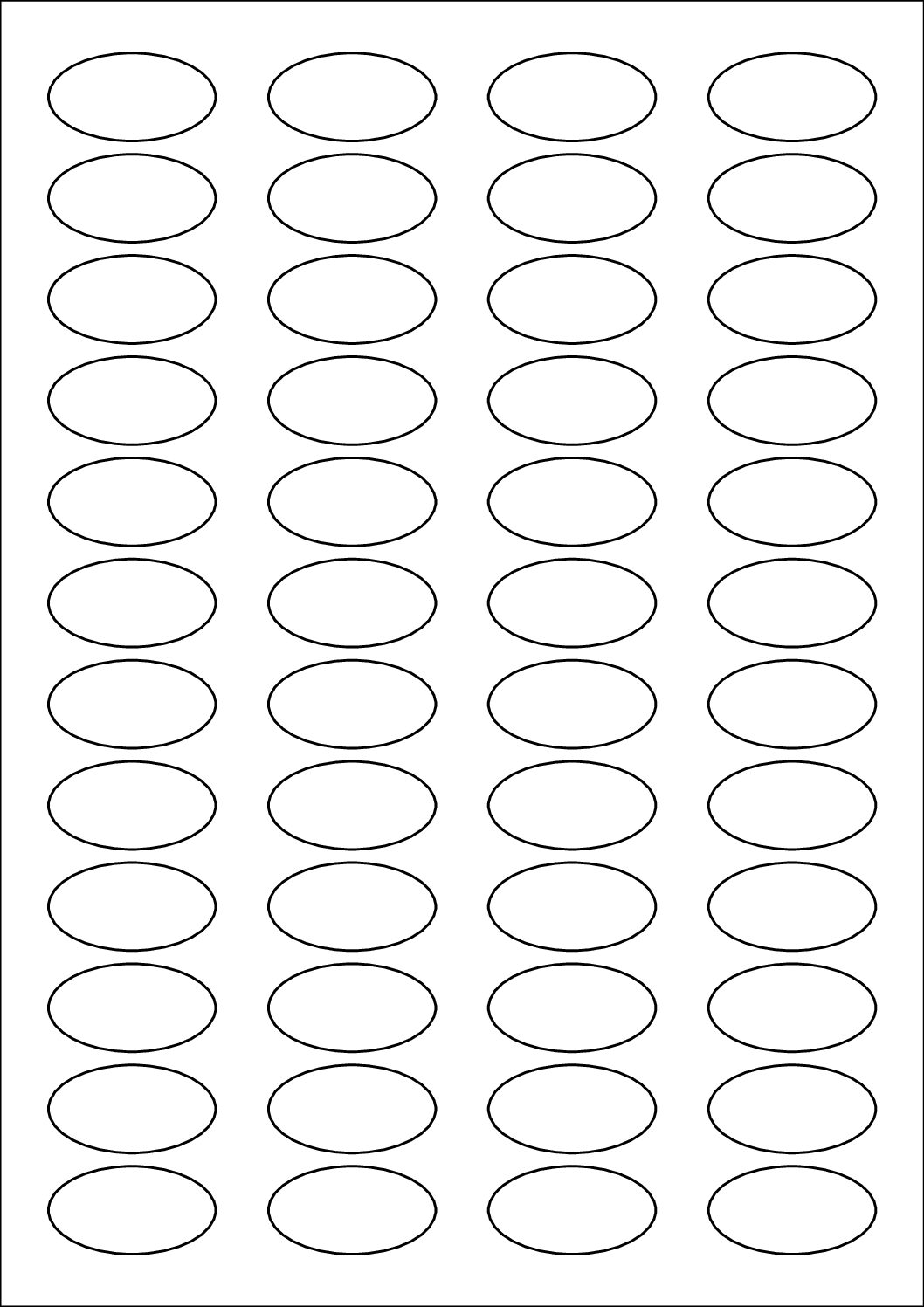 Oval Sticker Labels 38mm x 20mm