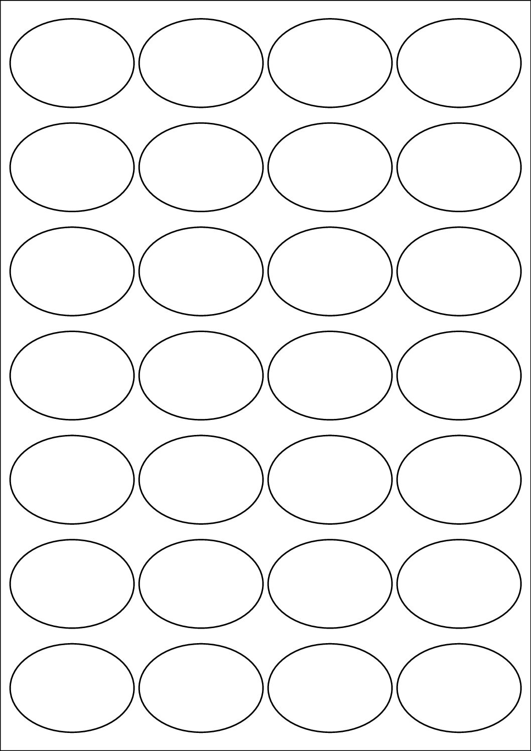 Oval Sticker Labels 49mm x 35mm