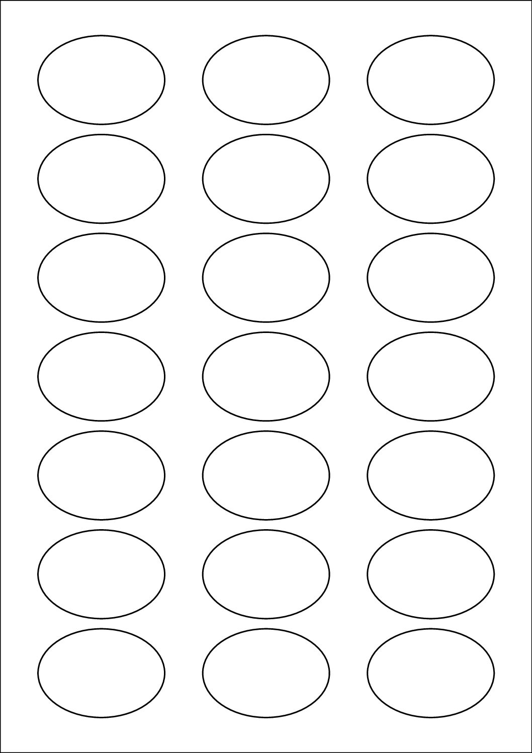 Oval Sticker Labels 50mm x 35mm
