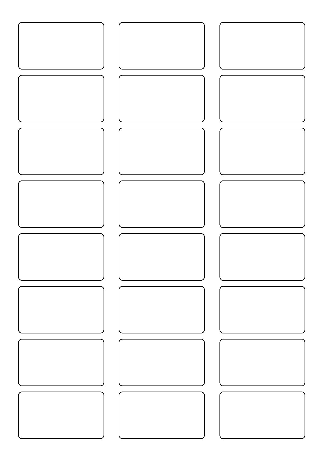 Rectangle Sticker Labels 55mm x 30mm