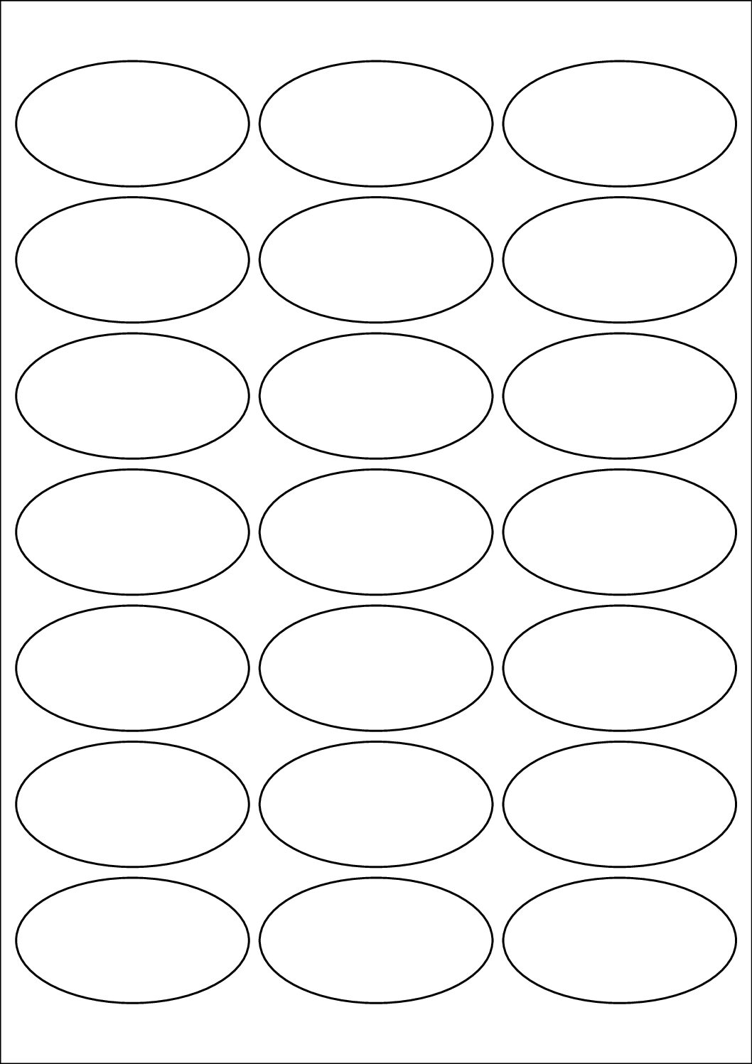 Oval Sticker Labels 65mm x 35mm