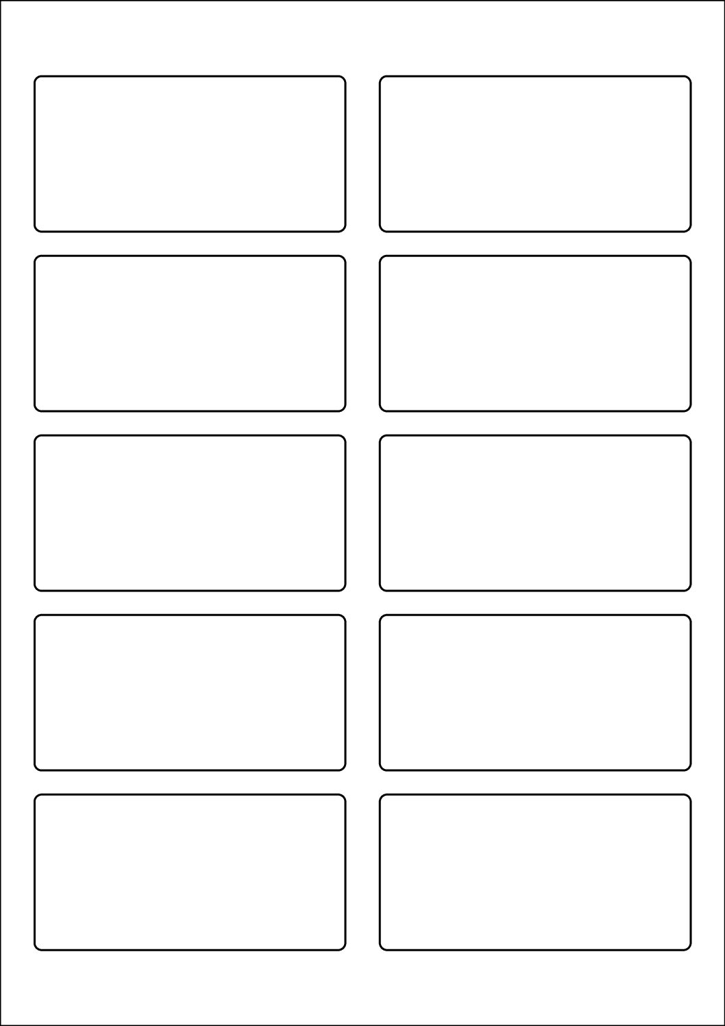 Rectangle Sticker Labels 90mm x 45mm