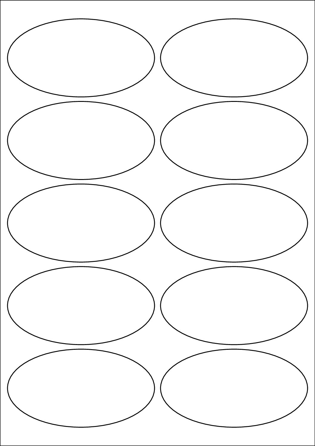 Oval Sticker Labels 98mm x 52mm
