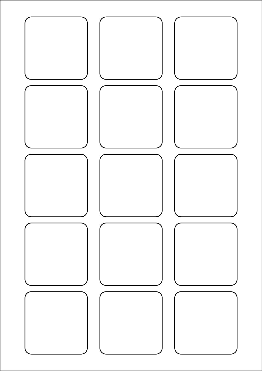 Square Sticker Labels 50mm x 50mm (15 per sheet)